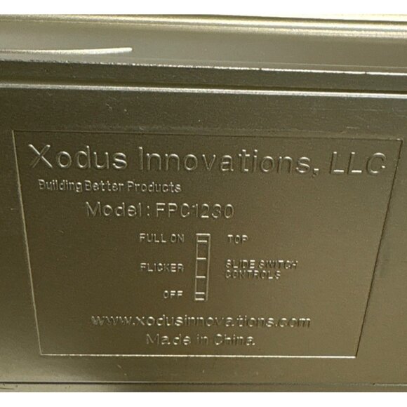 Battery Operated Candelabra Xodus FPC1230 Pewter Tone 3 LED Candles 10" Christma - Picture 6 of 9